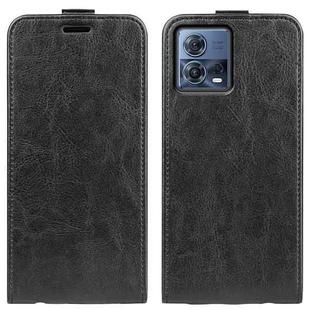 For Motorola Moto S30 Pro R64 Texture Single Vertical Flip Leather Phone Case(Black)