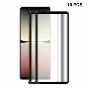 10 PCS For Sony Xperia 5 IV ENKAY Full Glue 0.26mm 9H 2.5D Tempered Glass Full Film
