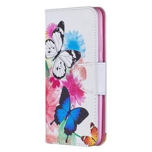 Colored Drawing Pattern Horizontal Flip Leather Case for Huawei Honor10i / P Smart Plus,with Holder & Card Slots & Wallet(Two Butterflies)