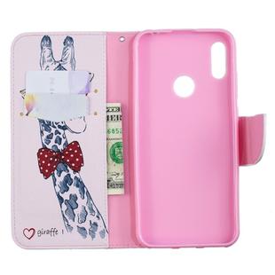 Colored Drawing Pattern Horizontal Flip Leather Case for Huawei Y6 & Y6 Pro 2019, with Holder & Card Slots & Wallet(Deer)
