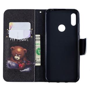 Colored Drawing Pattern Horizontal Flip Leather Case for Huawei Y6&Y6Pro,with Holder & Card Slots & Wallet(Bear)