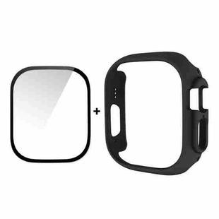 For Apple Watch Ultra 49mm ENKAY 2 in 1 PC Case + Full Coverage 9H Tempered Glass Film(Black)