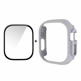 For Apple Watch Ultra / Ultra 2 49mm ENKAY 2 in 1 PC Case + Full Coverage 9H Tempered Glass Film(Grey)