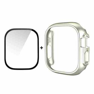 For Apple Watch Ultra 49mm ENKAY 2 in 1 PC Case + Full Coverage 9H Tempered Glass Film(Silver)