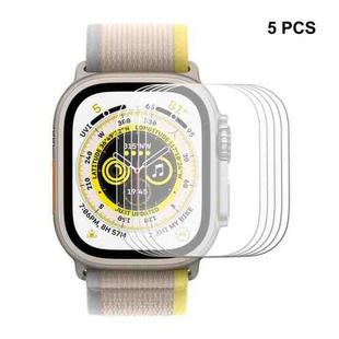 For Apple Watch Ultra 49mm 5pcs ENKAY 0.2mm 9H Tempered Glass Watch Film