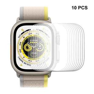 For Apple Watch Ultra 49mm 10pcs ENKAY 0.2mm 9H Tempered Glass Watch Film