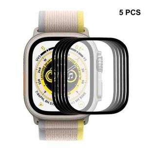 For Apple Watch Ultra 49mm 5pcs ENKAY 9H Full Cover Tempered Glass Watch Film