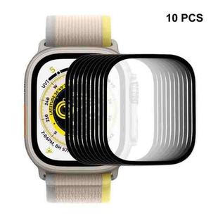 For Apple Watch Ultra 49mm 10pcs ENKAY 9H Full Cover Tempered Glass Watch Film