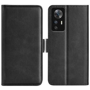 For Xiaomi 12T / 12T Pro / Redmi K50 Ultra Dual-side Magnetic Buckle Leather Phone Case(Black)