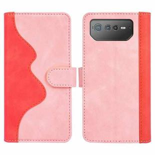 For Asus ROG Phone 6 Stitching Horizontal Flip Leather Phone Case(Red)