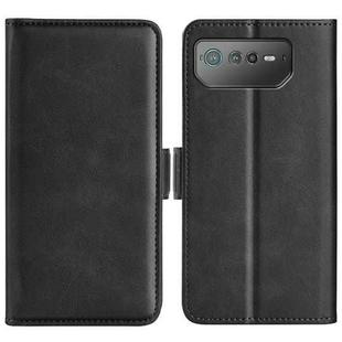 For Asus ROG Phone 6 Dual-side Magnetic Buckle Horizontal Flip Leather Phone Case(Black)