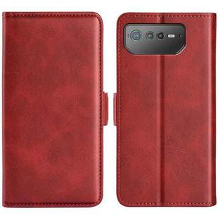 For Asus ROG Phone 6 Dual-side Magnetic Buckle Horizontal Flip Leather Phone Case(Red)