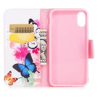 For Huawei Y7 2017 / Y7 Prime Colored Drawing Pattern Horizontal Flip Leather Case with Holder & Card Slots & Wallet(Two Butterflies)