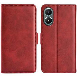 For vivo Y02s Dual-side Magnetic Buckle Leather Phone Case(Red)