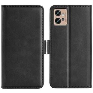 For Motorola Moto G32 Dual-side Magnetic Buckle Leather Phone Case(Black)