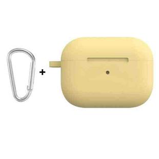 For Apple AirPods Pro 2 2022 ENKAY Thickened Silicone Protective Case with Keychain(Yellow)