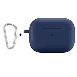For Apple AirPods Pro 2 2022 ENKAY Thickened Silicone Protective Case with Keychain(Dark Blue)