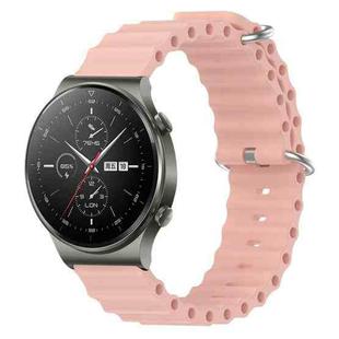 For Huawei GT2 Pro 22mm Ocean Style Silicone Solid Color Watch Band(Pink)