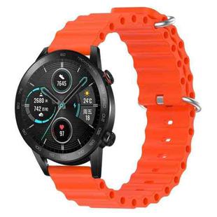 For Honor Magic Watch 2 46mm 22mm Ocean Style Silicone Solid Color Watch Band(Orange)