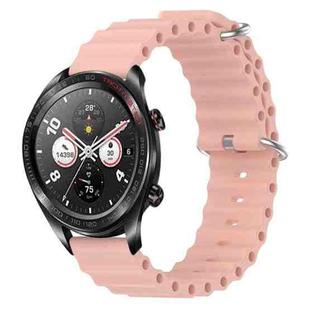 For Honor Watch Dream 22mm Ocean Style Silicone Solid Color Watch Band(Pink)