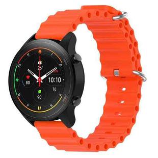 For Xiaomi MI Watch S1 Pro 22mm Ocean Style Silicone Solid Color Watch Band(Orange)