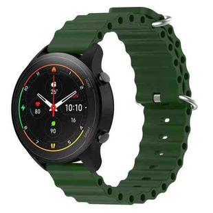 For Xiaomi MI Watch S1 Pro 22mm Ocean Style Silicone Solid Color Watch Band(Army Green)