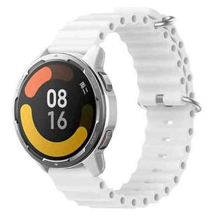 For Xiaomi MI Watch Color 2 22mm Ocean Style Silicone Solid Color Watch Band(White)
