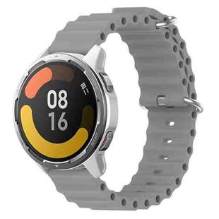 For Xiaomi MI Watch Color 2 22mm Ocean Style Silicone Solid Color Watch Band(Grey)