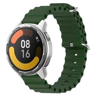 For Xiaomi MI Watch Color 2 22mm Ocean Style Silicone Solid Color Watch Band(Army Green)