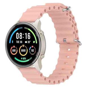 For Xiaomi MI Watch Sport 22mm Ocean Style Silicone Solid Color Watch Band(Pink)