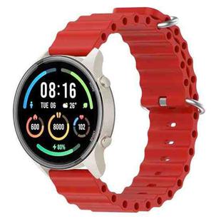 For Xiaomi MI Watch Sport 22mm Ocean Style Silicone Solid Color Watch Band(Red)