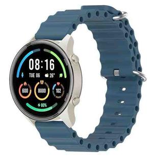 For Xiaomi MI Watch Sport 22mm Ocean Style Silicone Solid Color Watch Band(Rock Gray)