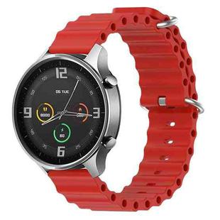 For Xiaomi MI Watch Color 22mm Ocean Style Silicone Solid Color Watch Band(Red)