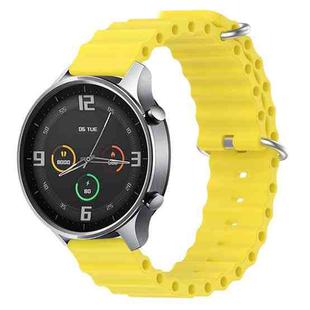 For Xiaomi MI Watch Color 22mm Ocean Style Silicone Solid Color Watch Band(Yellow)