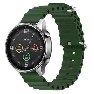 For Xiaomi MI Watch Color 22mm Ocean Style Silicone Solid Color Watch Band(Army Green)