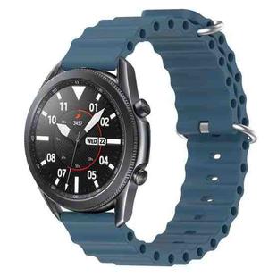 For Samsung Galaxy Watch3 45mm 22mm Ocean Style Silicone Solid Color Watch Band(Rock Gray)