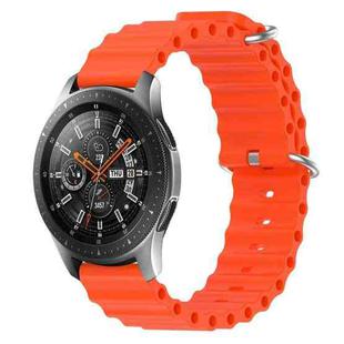 For Samsung Galaxy Watch 46mm 22mm Ocean Style Silicone Solid Color Watch Band(Orange)