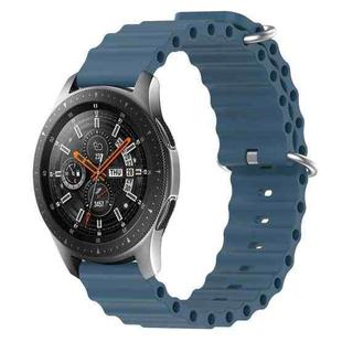 For Samsung Galaxy Watch 46mm 22mm Ocean Style Silicone Solid Color Watch Band(Rock Gray)