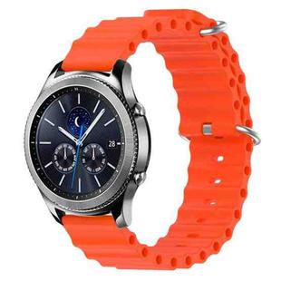 For Samsung Gear S3 Classic 22mm Ocean Style Silicone Solid Color Watch Band(Orange)