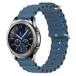For Samsung Gear S3 Classic 22mm Ocean Style Silicone Solid Color Watch Band(Rock Gray)