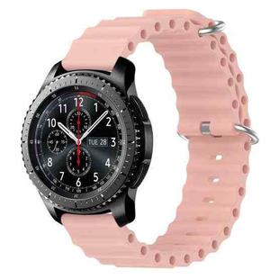 For Samsung Gear S3 Frontier 22mm Ocean Style Silicone Solid Color Watch Band(Pink)