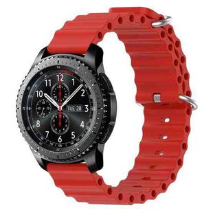 For Samsung Gear S3 Frontier 22mm Ocean Style Silicone Solid Color Watch Band(Red)