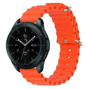 For Samsung Galaxy Watch 42mm 20mm Ocean Style Silicone Solid Color Watch Band(Orange)