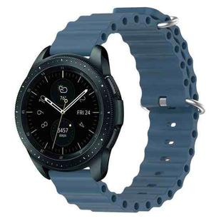 For Samsung Galaxy Watch 42mm 20mm Ocean Style Silicone Solid Color Watch Band(Rock Gray)