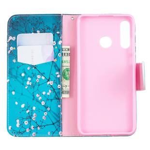 Colored Drawing Pattern Horizontal Flip Leather Case for Huawei P30 Lite,with Holder & Card Slots & Wallet(Plum Blossom)