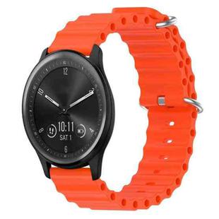 For Garmin Vivomove Sport 20mm Ocean Style Silicone Solid Color Watch Band(Orange)