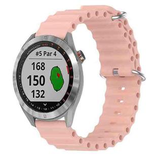 For Garmin Approach S40 20mm Ocean Style Silicone Solid Color Watch Band(Pink)