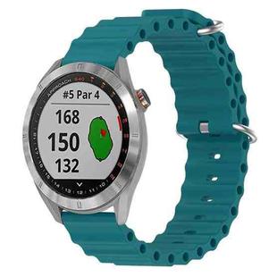 For Garmin Approach S40 20mm Ocean Style Silicone Solid Color Watch Band(Green)
