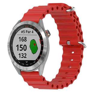 For Garmin Approach S40 20mm Ocean Style Silicone Solid Color Watch Band(Red)