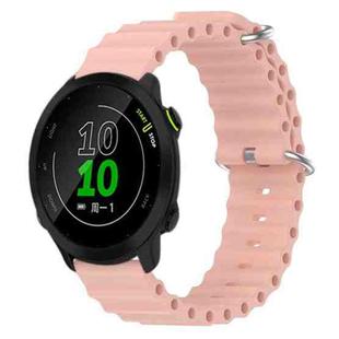 For Garmin Forerunner 158 20mm Ocean Style Silicone Solid Color Watch Band(Pink)